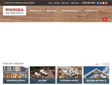 Tablet Screenshot of minookalumber.com